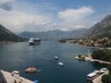 View of Kotor Bay from the top of our ship